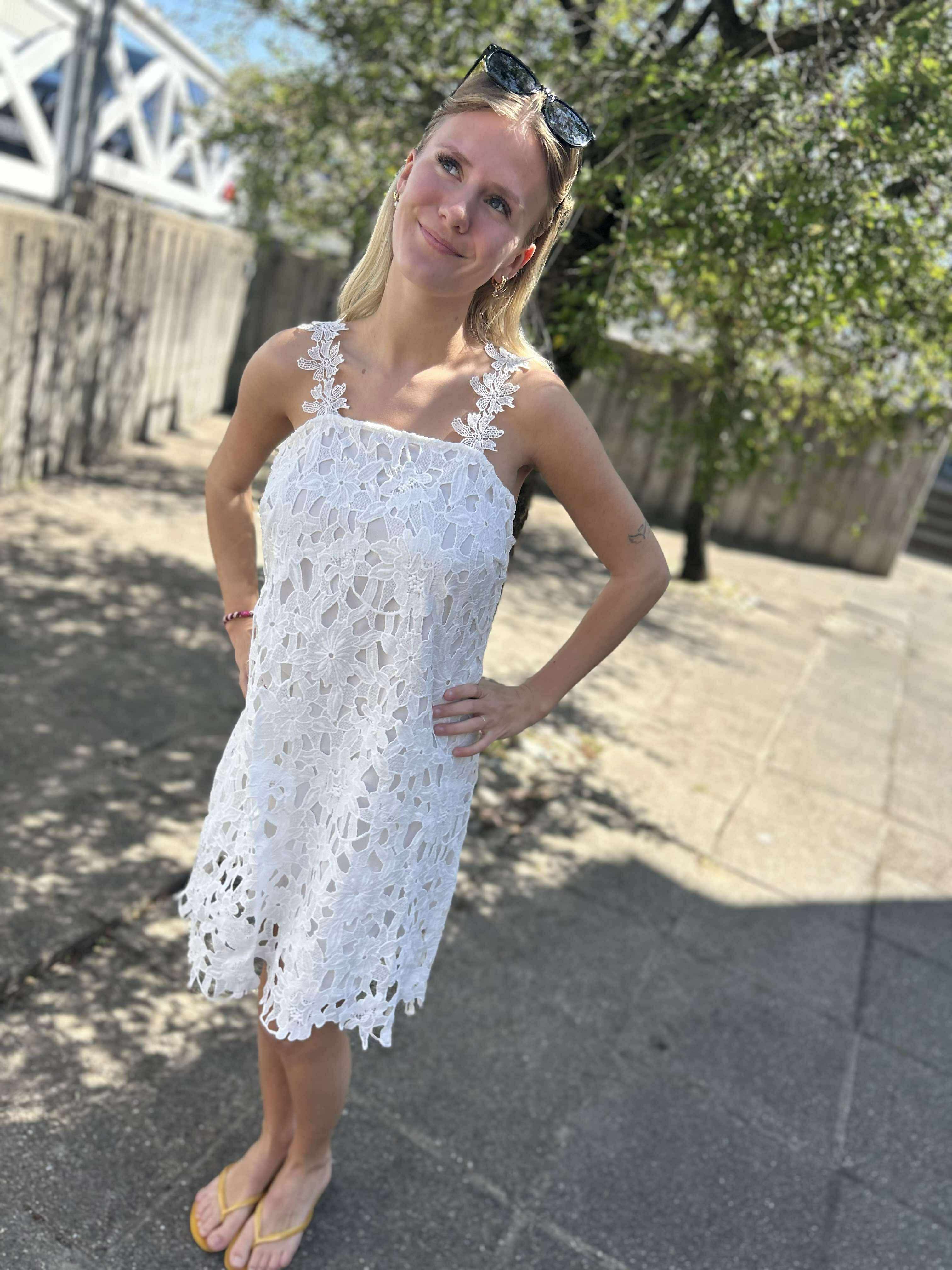 PCMARISA Short Dress - Bright White